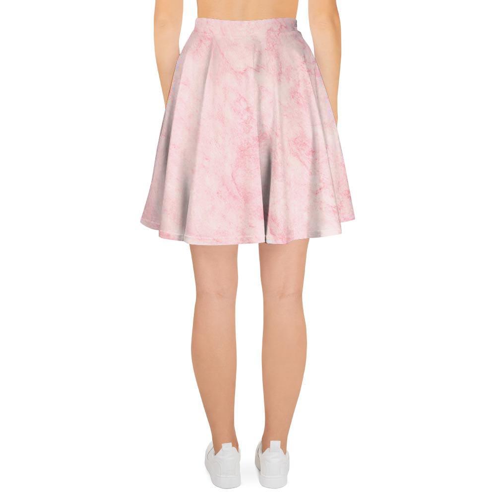 Pink Marble Women's Skirt-grizzshop