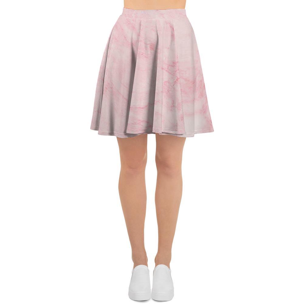 Pink Marble Women's Skirt-grizzshop