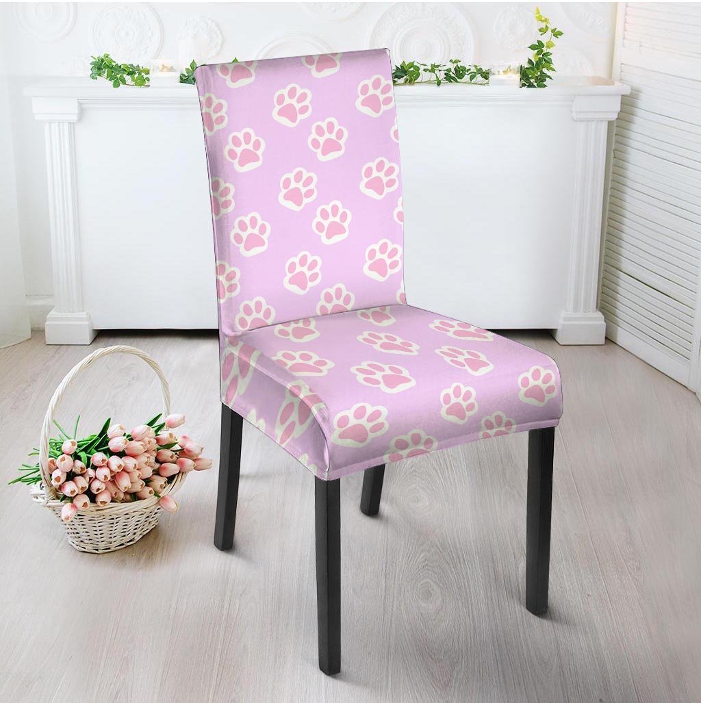 Pink Pastel Paw Chair Cover-grizzshop