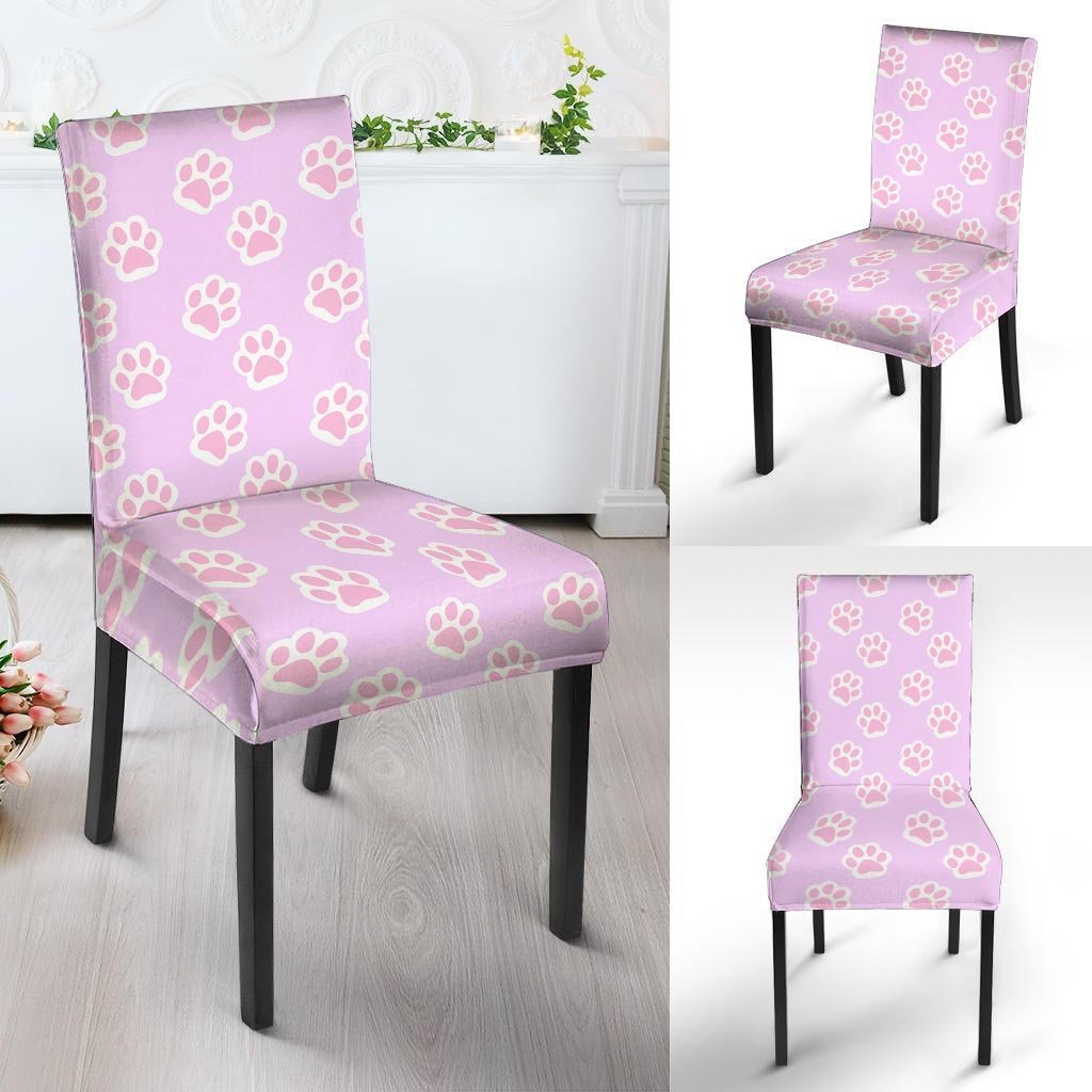 Pink Pastel Paw Chair Cover-grizzshop
