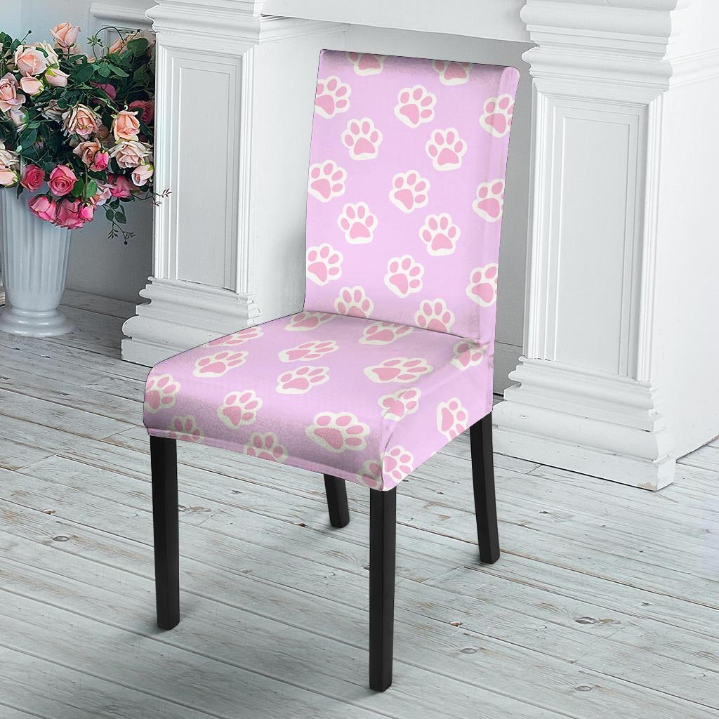 Pink Pastel Paw Chair Cover-grizzshop