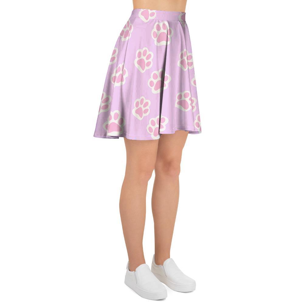 Pink Pastel Paw Women's Skirt-grizzshop