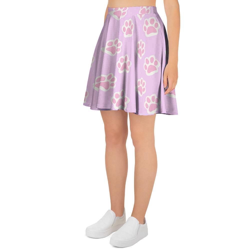Pink Pastel Paw Women's Skirt-grizzshop