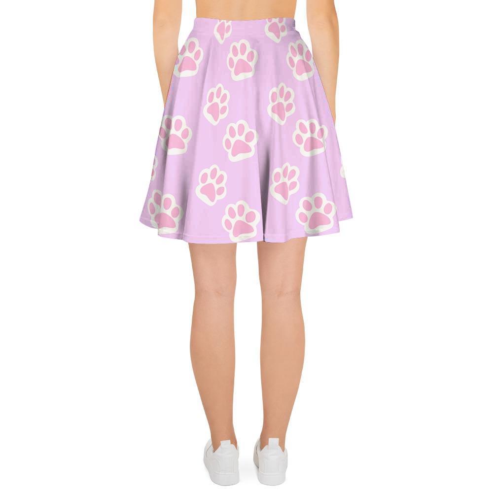 Pink Pastel Paw Women's Skirt-grizzshop