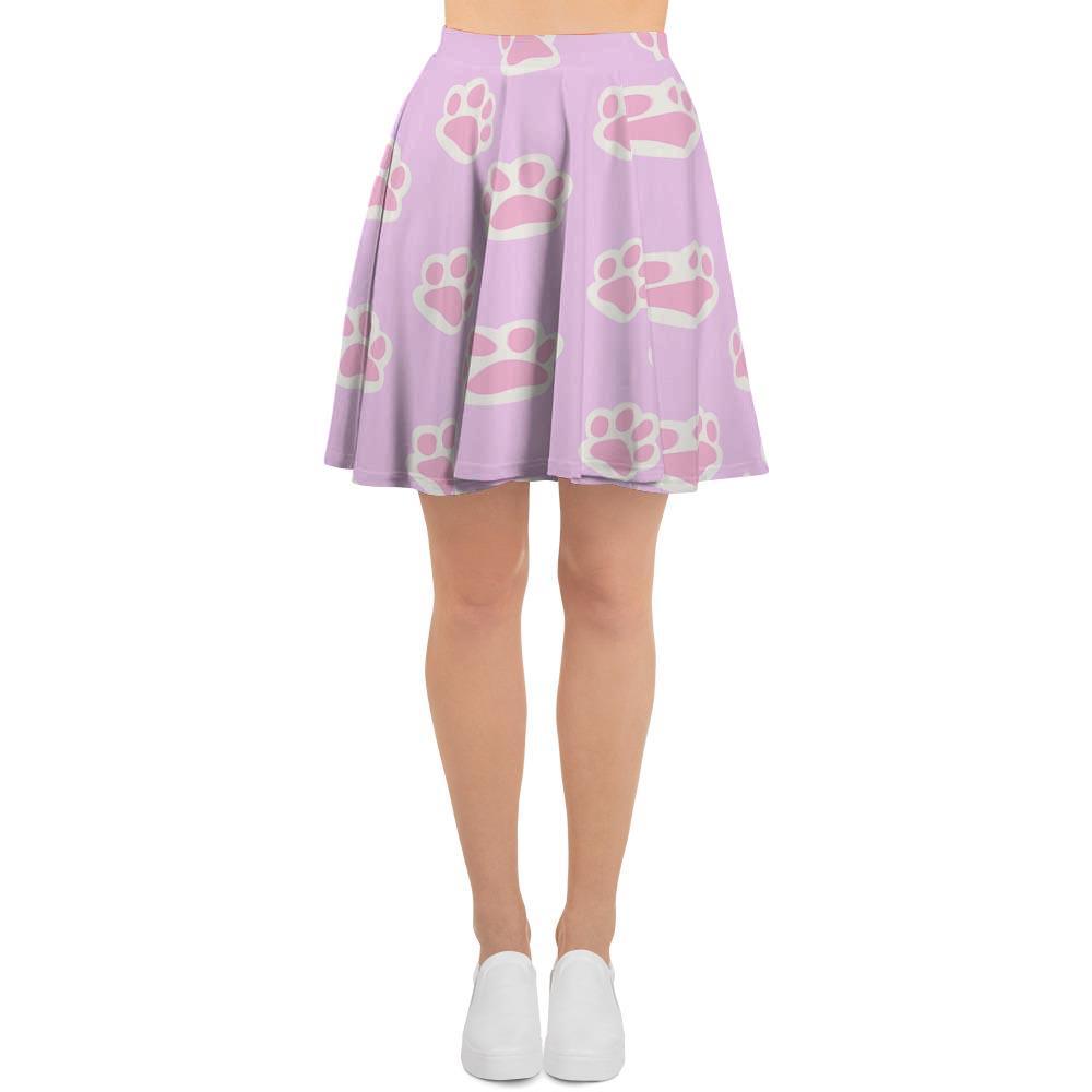 Pink Pastel Paw Women's Skirt-grizzshop