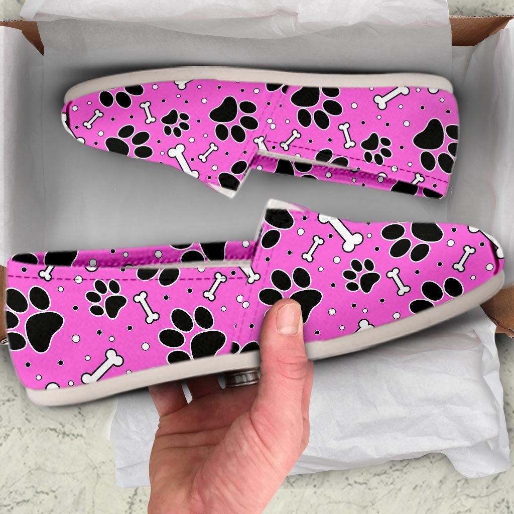 Pink Paw Canvas Shoes-grizzshop
