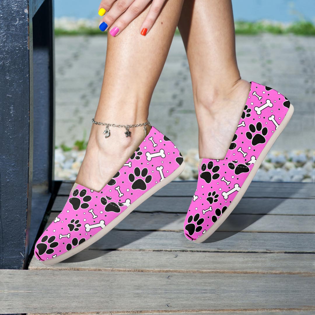 Pink Paw Canvas Shoes-grizzshop