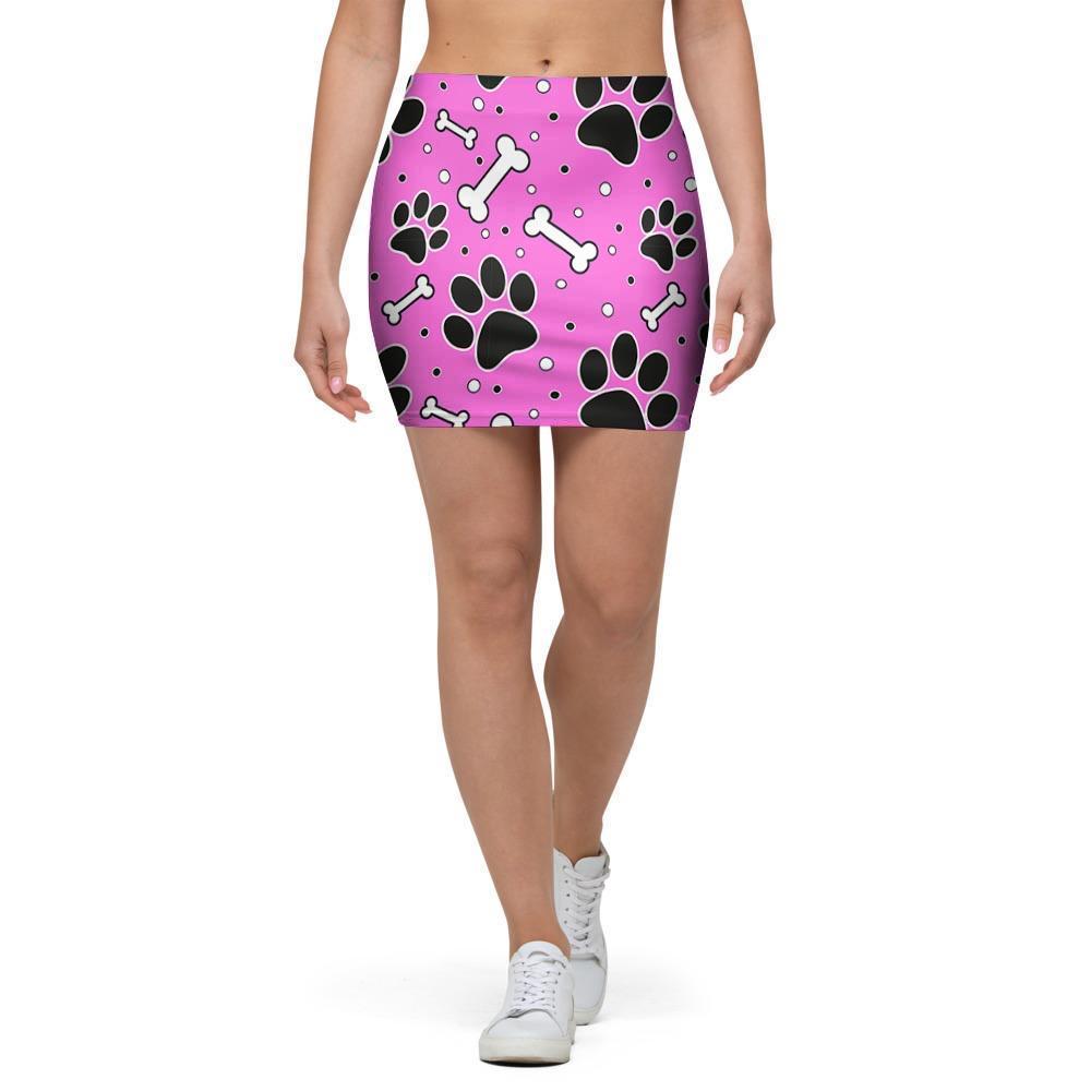 Pink Paw Mini Skirt-grizzshop
