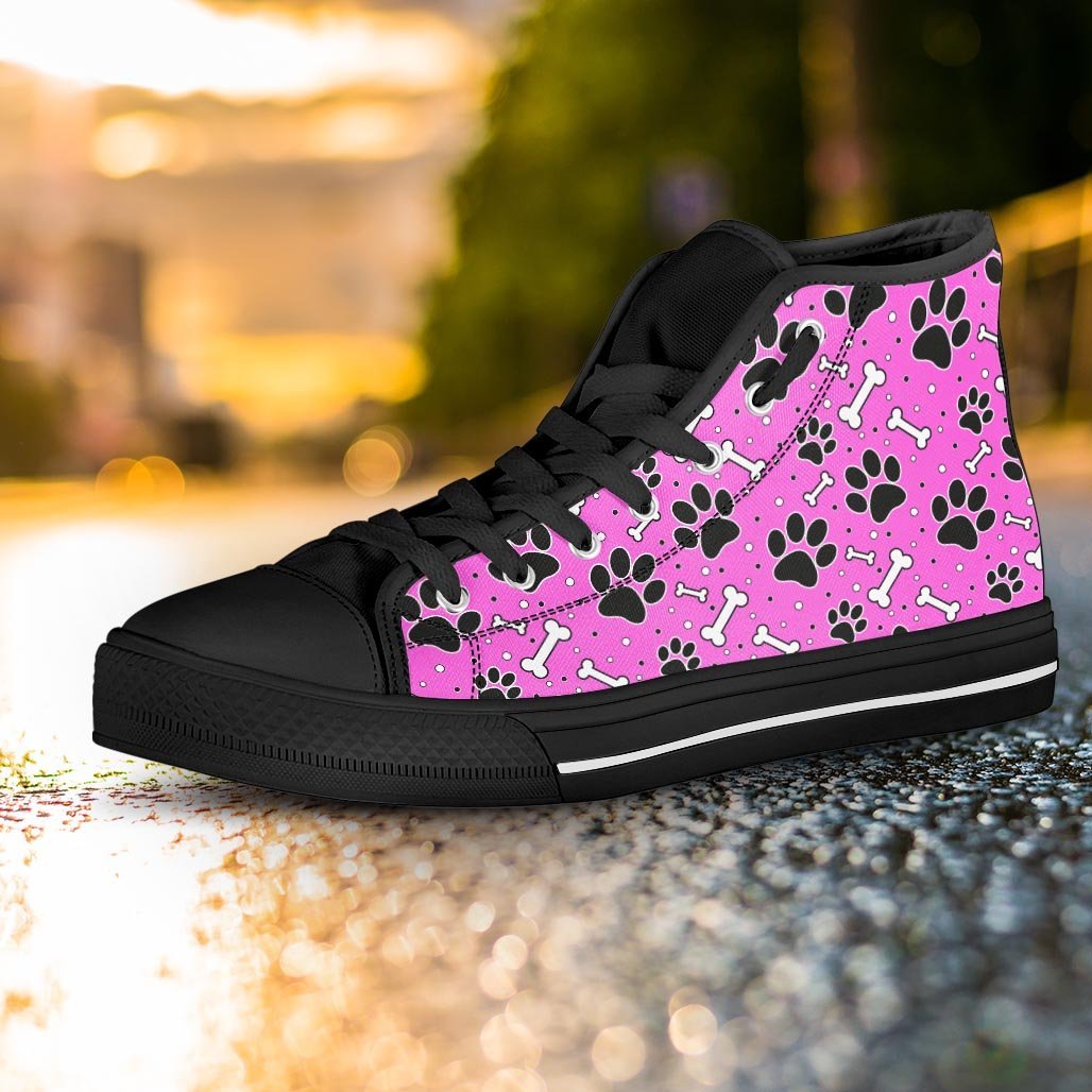 Pink Paw Women's High Top Shoes-grizzshop