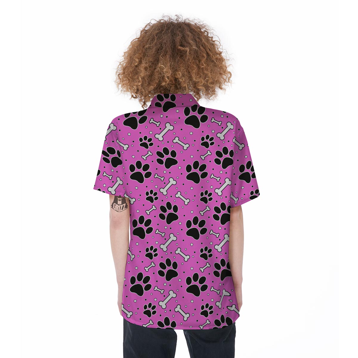Pink Paw Women's Short Sleeve Shirts-grizzshop