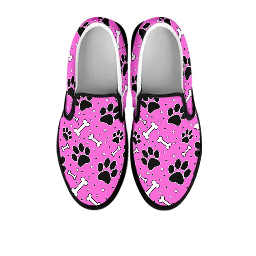 Pink Paw Women's Slip On Sneakers-grizzshop