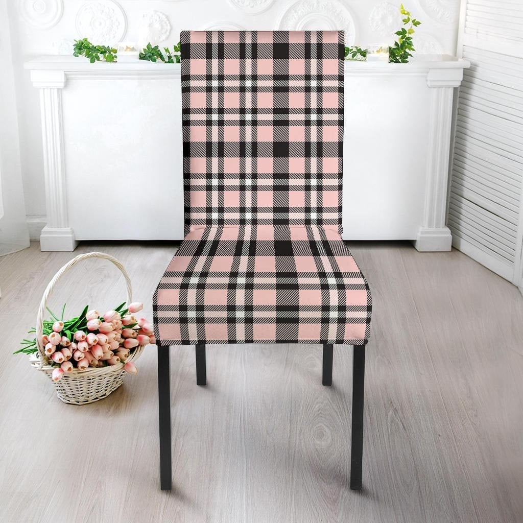 Pink Plaid Tartan Chair Cover-grizzshop
