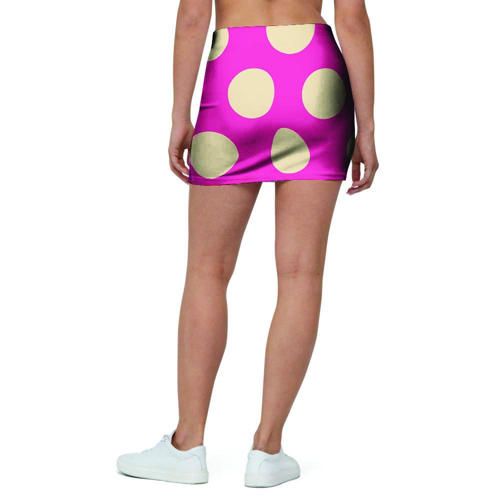 Pink Polka Dot Mini Skirt-grizzshop