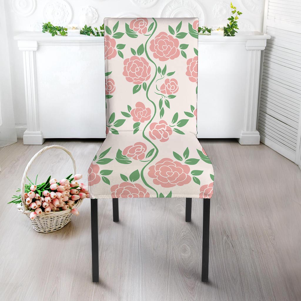 Pink Rose Flower Chair Cover-grizzshop