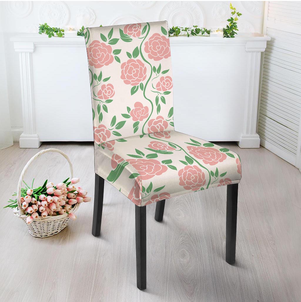 Pink Rose Flower Chair Cover-grizzshop