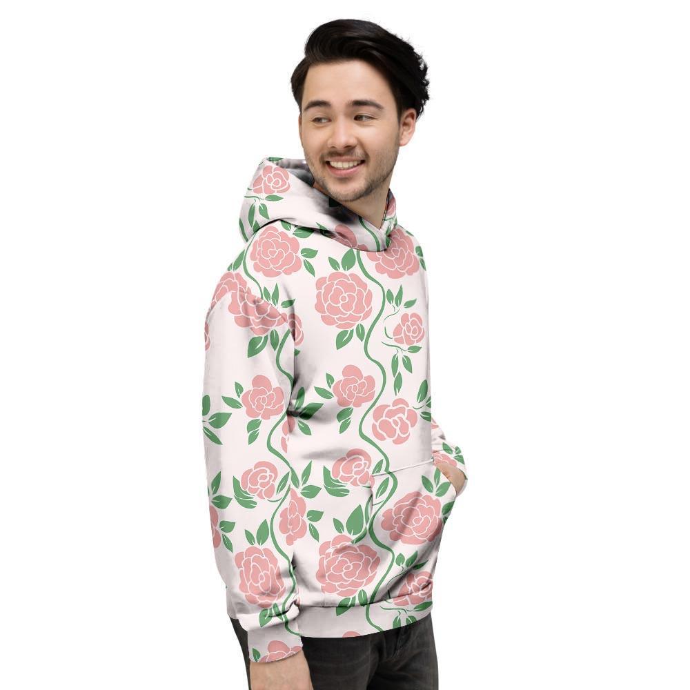 Pink Rose Flower Men's Hoodie-grizzshop