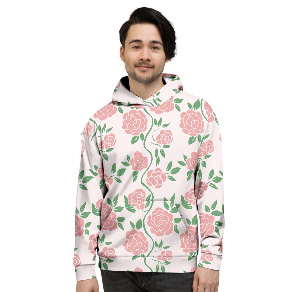 Pink Rose Flower Men's Hoodie-grizzshop