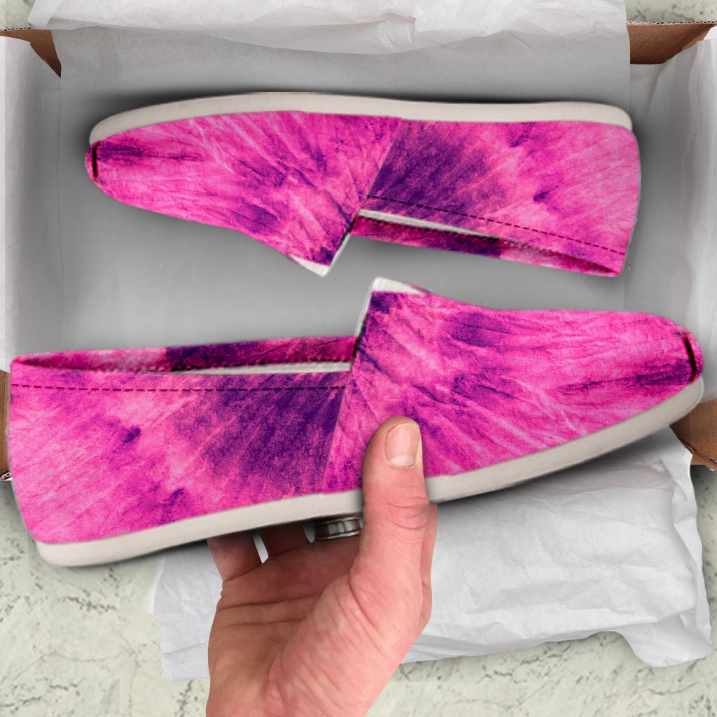Pink Tie Dye Canvas Shoes-grizzshop