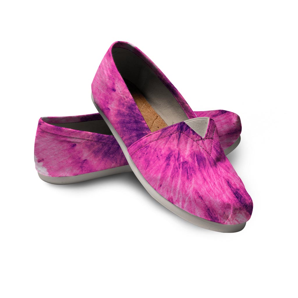 Pink Tie Dye Canvas Shoes-grizzshop