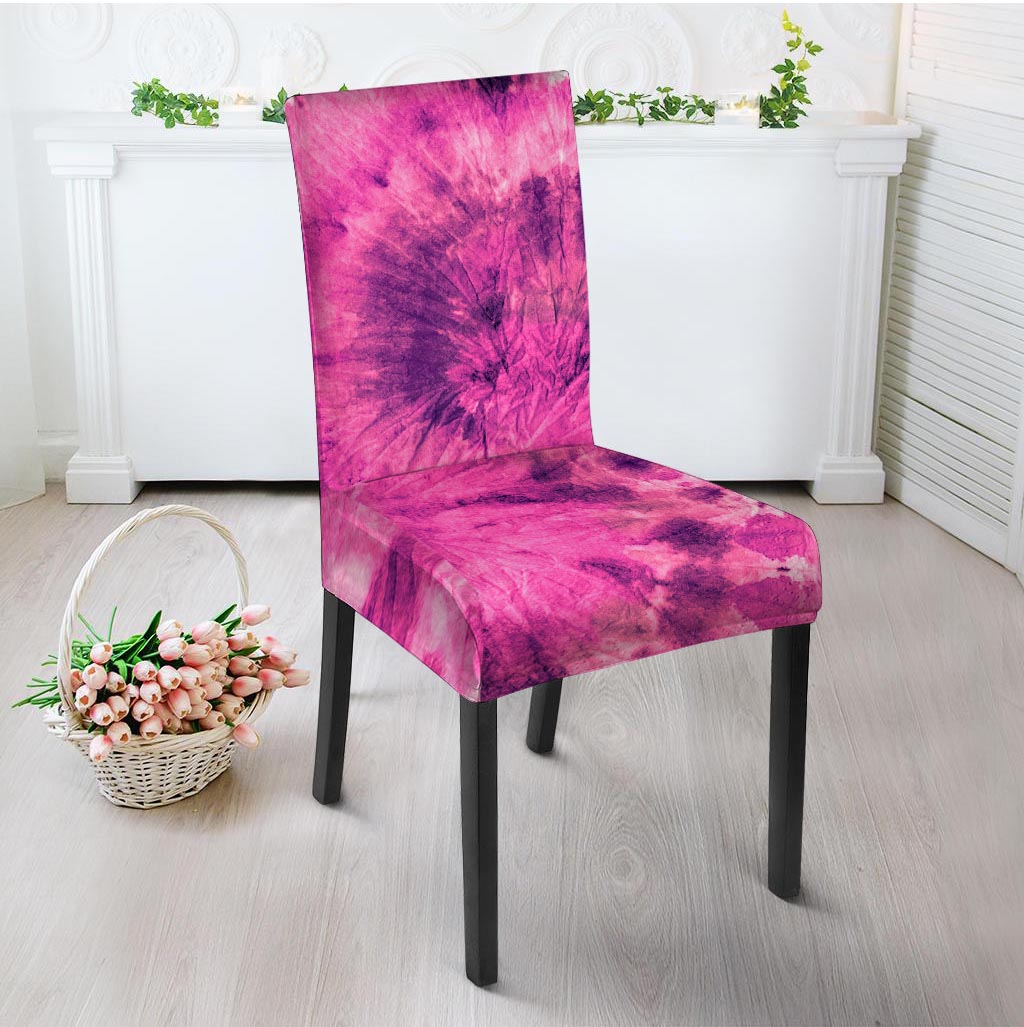 Pink Tie Dye Chair Cover-grizzshop