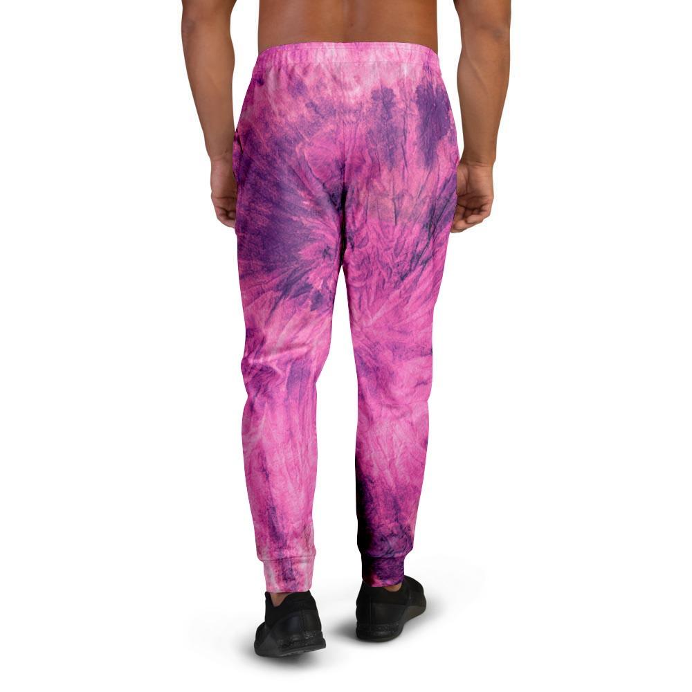 Pink Tie Dye Men's Joggers-grizzshop