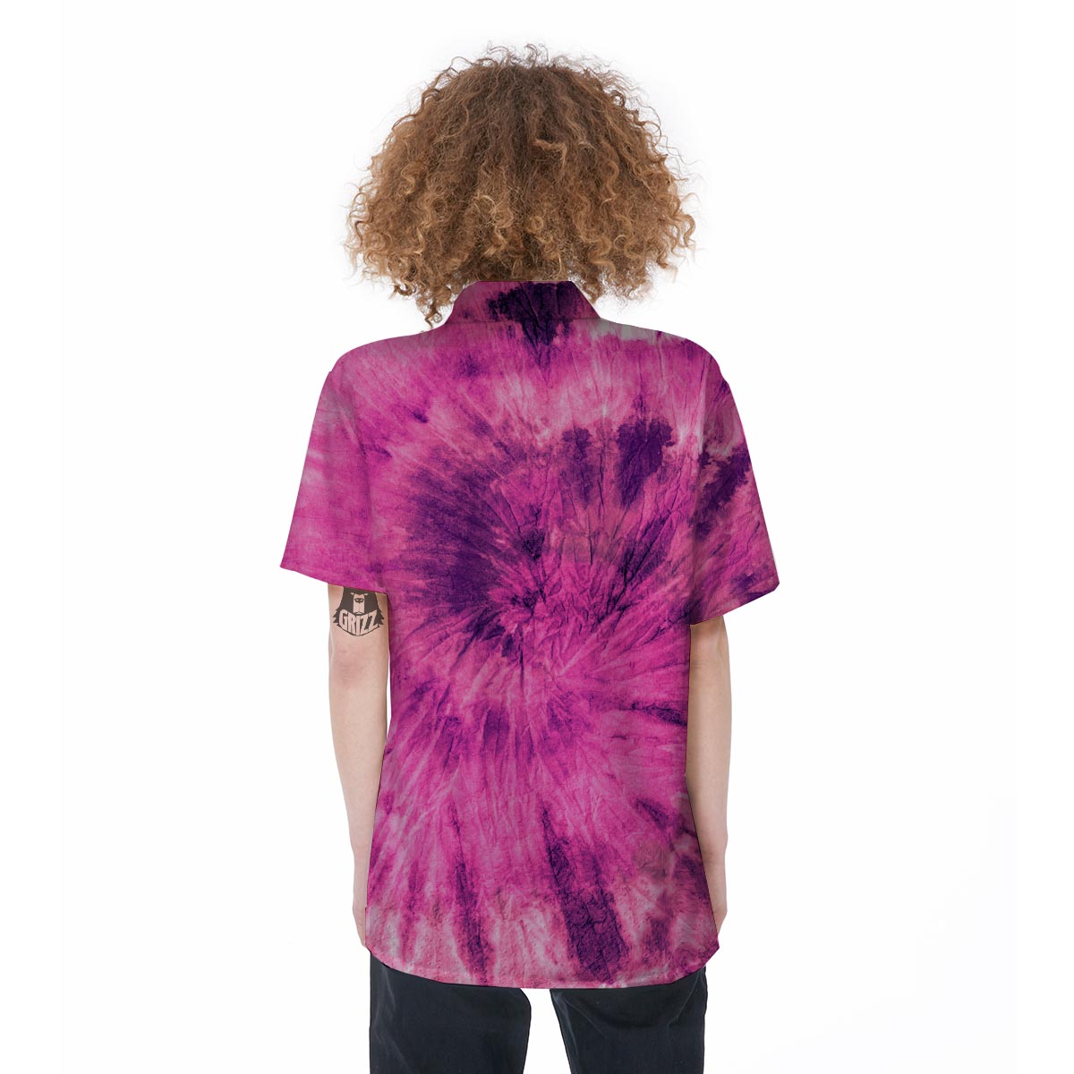 Pink Tie Dye Women's Short Sleeve Shirts-grizzshop