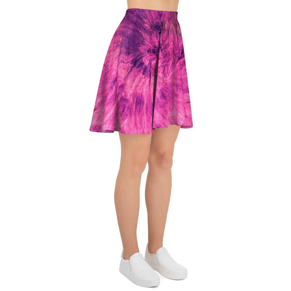 Pink Tie Dye Women's Skirt-grizzshop