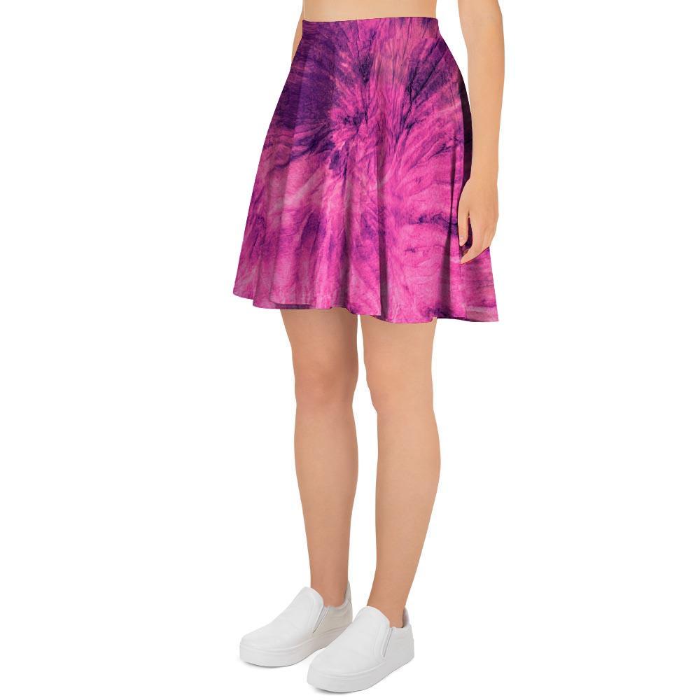 Pink Tie Dye Women's Skirt-grizzshop