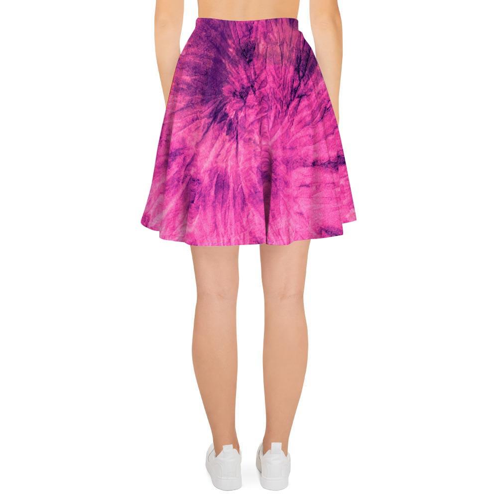 Pink Tie Dye Women's Skirt-grizzshop