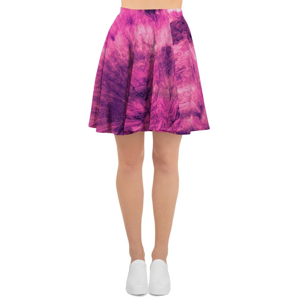 Pink Tie Dye Women's Skirt-grizzshop