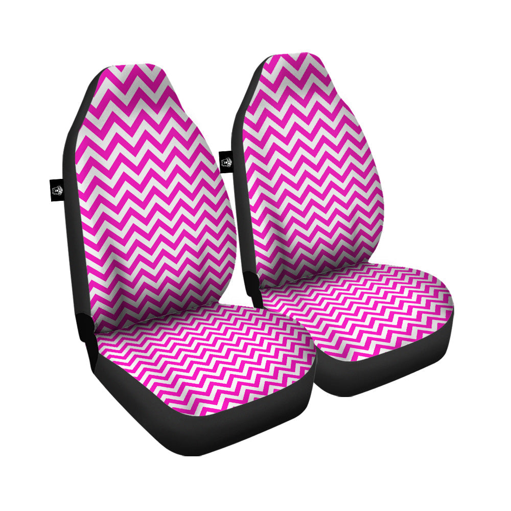 Pink Zigzag Print Pattern Car Seat Covers-grizzshop