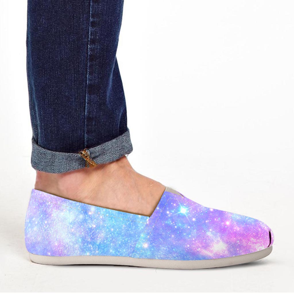Pink and Blue Galaxy Space Canvas Shoes-grizzshop