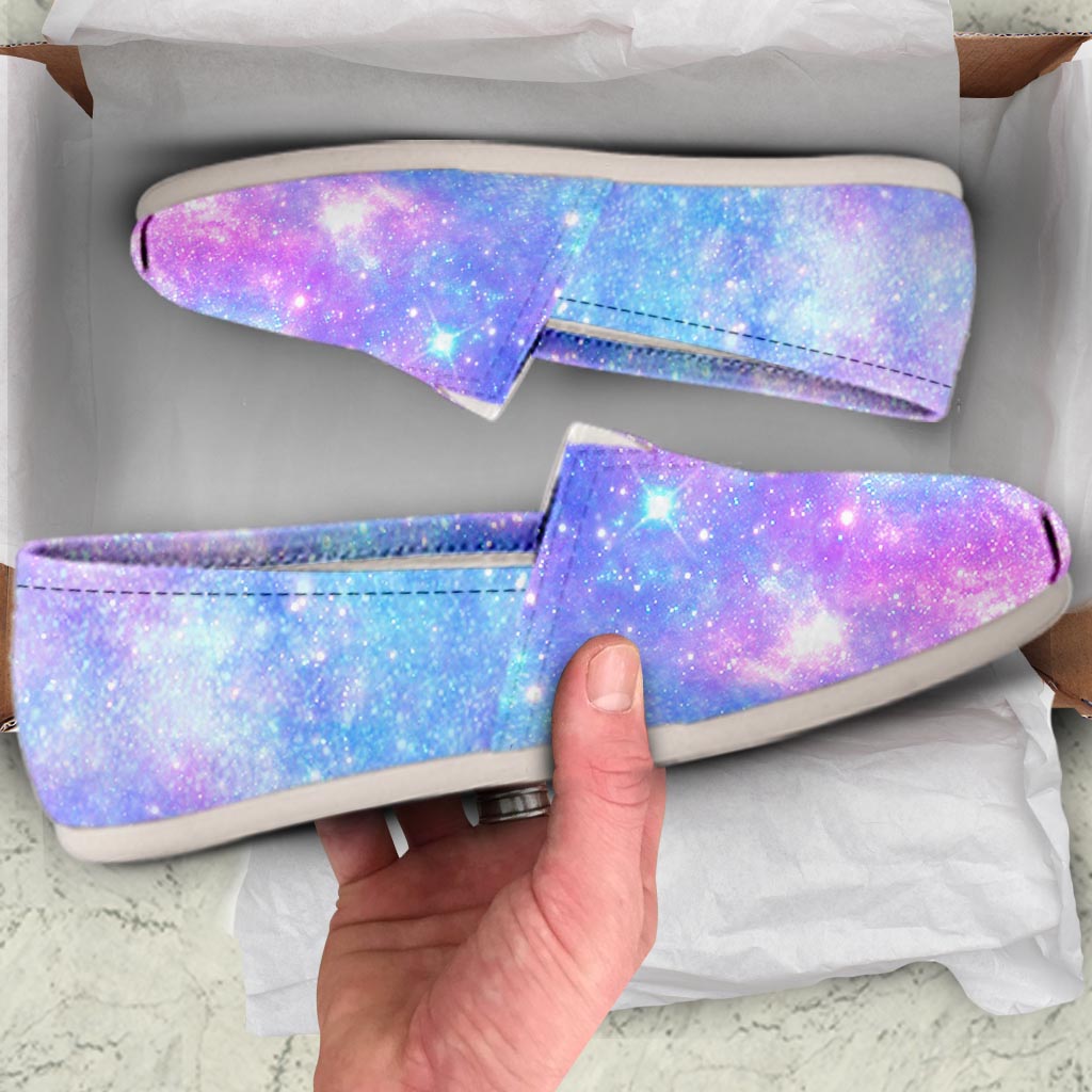 Pink and Blue Galaxy Space Canvas Shoes-grizzshop