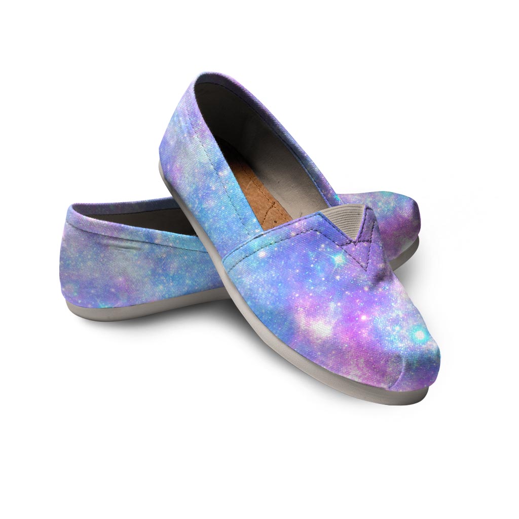 Pink and Blue Galaxy Space Canvas Shoes-grizzshop