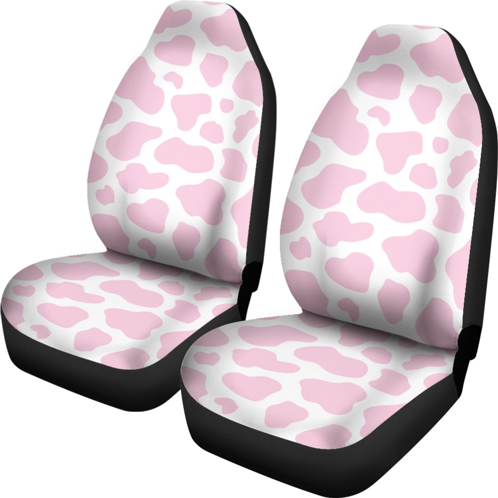 Pink Cow Pattern Print Universal Fit Car Seat Cover-grizzshop