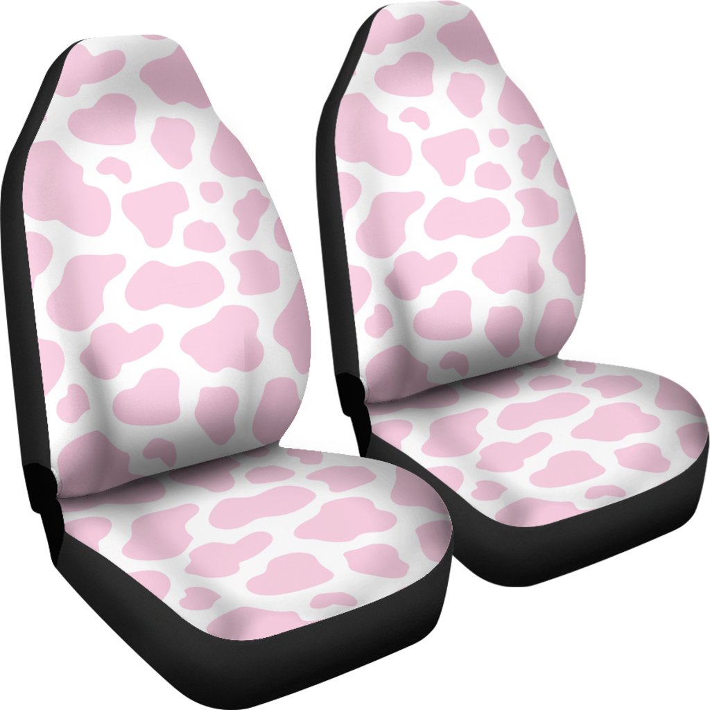 Pink Cow Pattern Print Universal Fit Car Seat Cover-grizzshop