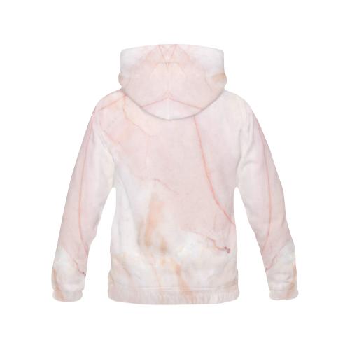 Pink Marble Pattern Print Men Pullover Hoodie-grizzshop