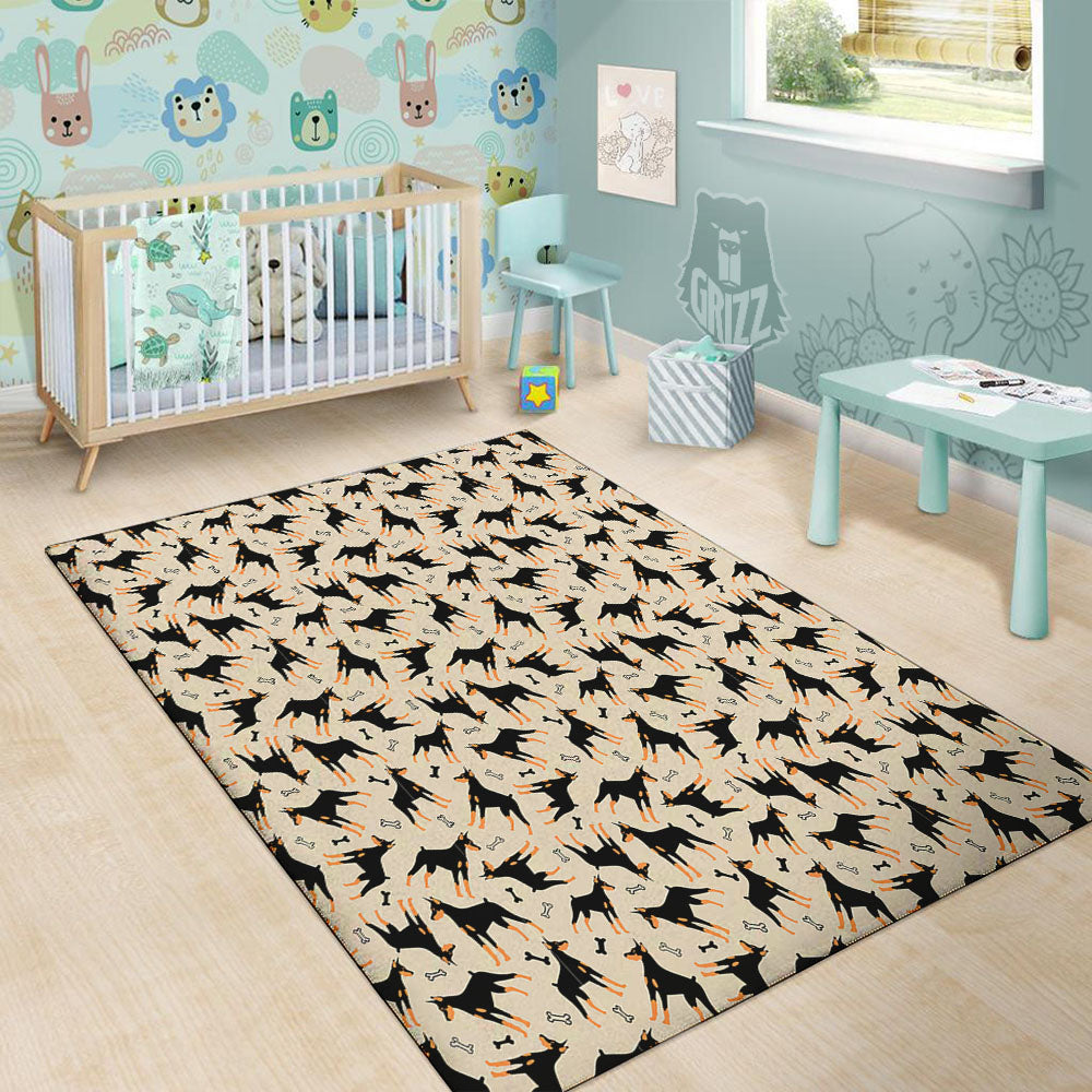 Pinscher Doberman Print Pattern Floor Mat-grizzshop