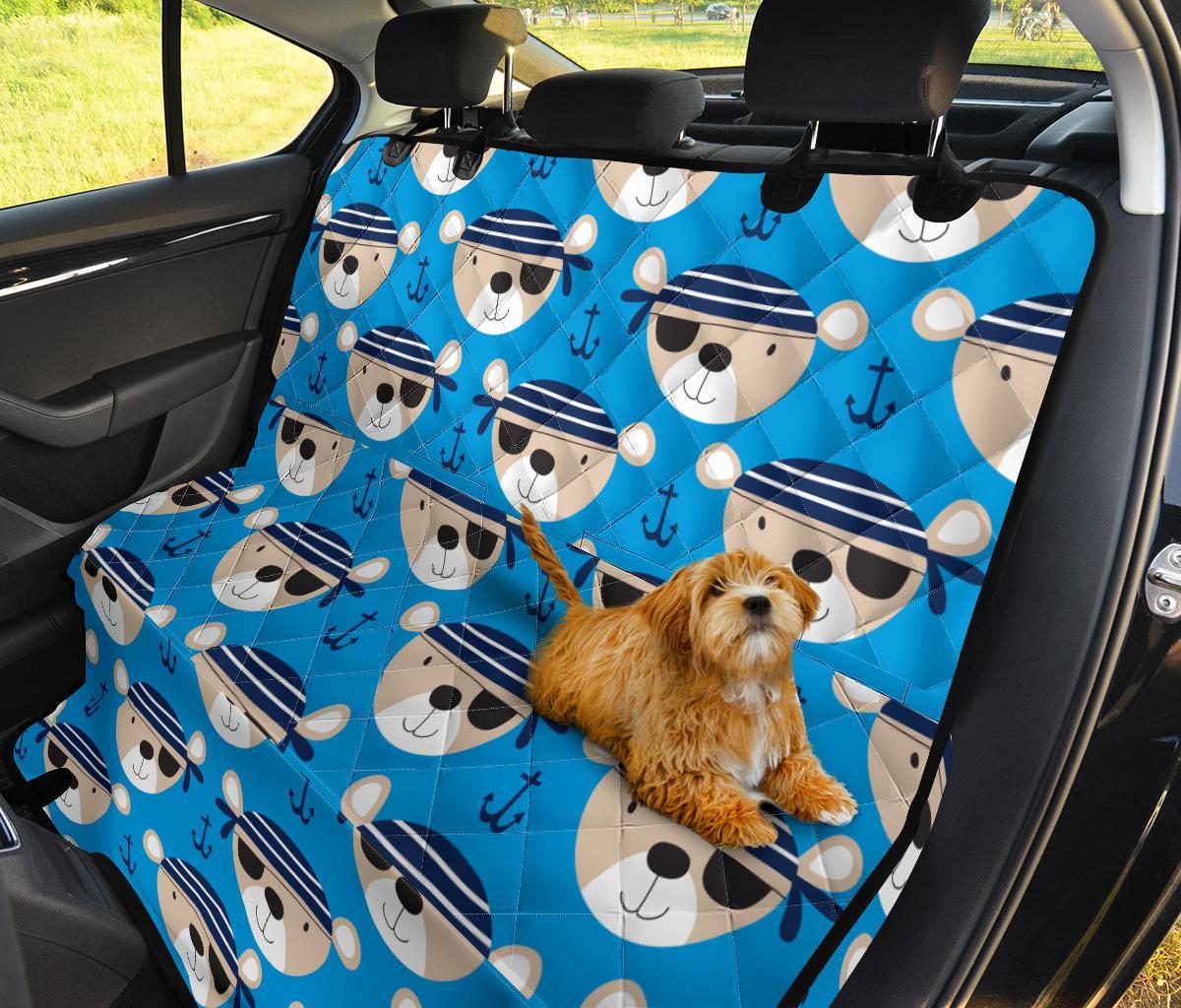 Pirate Bear Pattern Print Pet Car Seat Cover-grizzshop