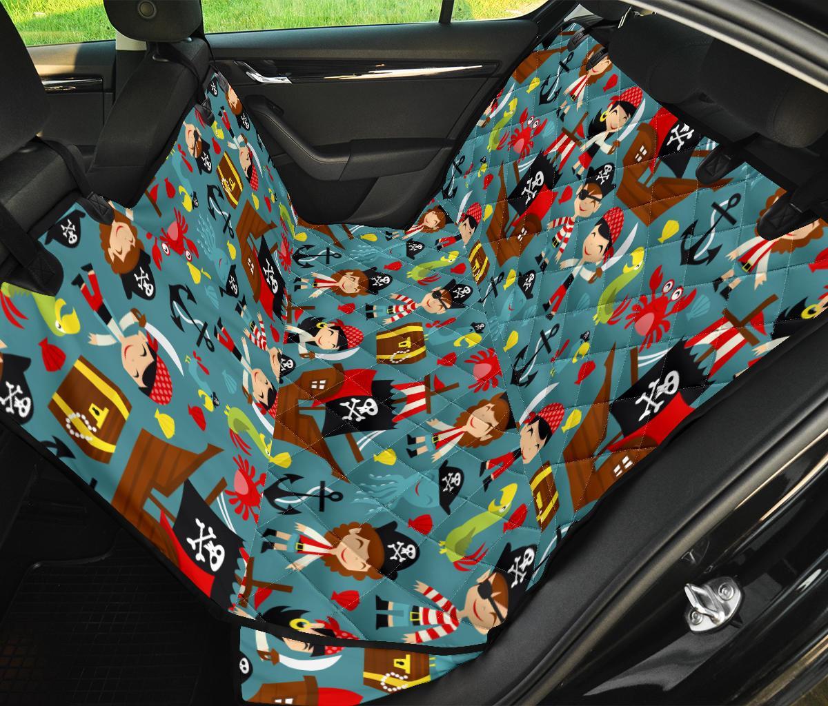 Pirate Pattern Print Pet Car Seat Cover-grizzshop