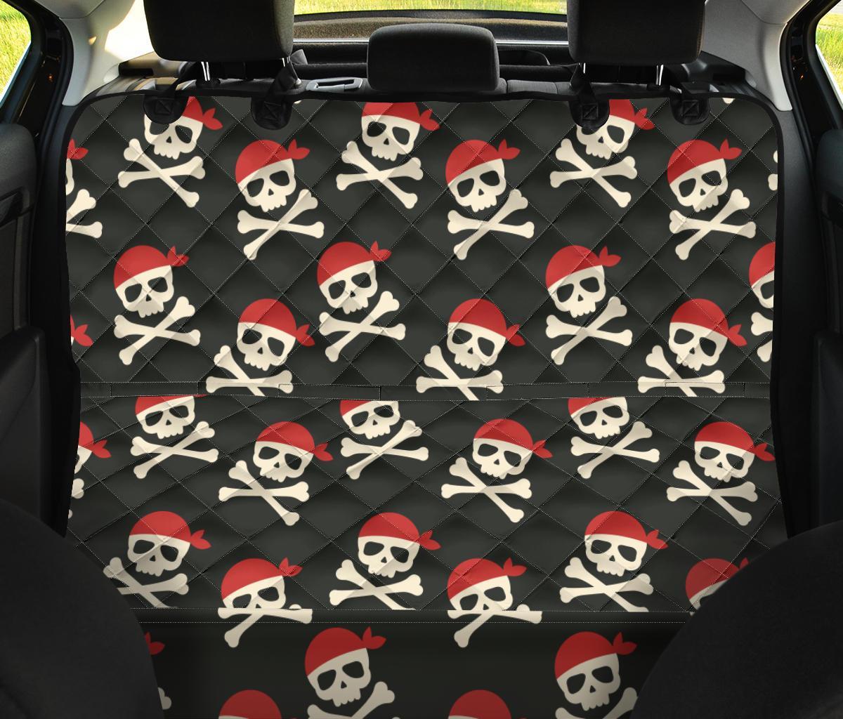 Pirate Skull Print Pattern Pet Car Seat Cover-grizzshop