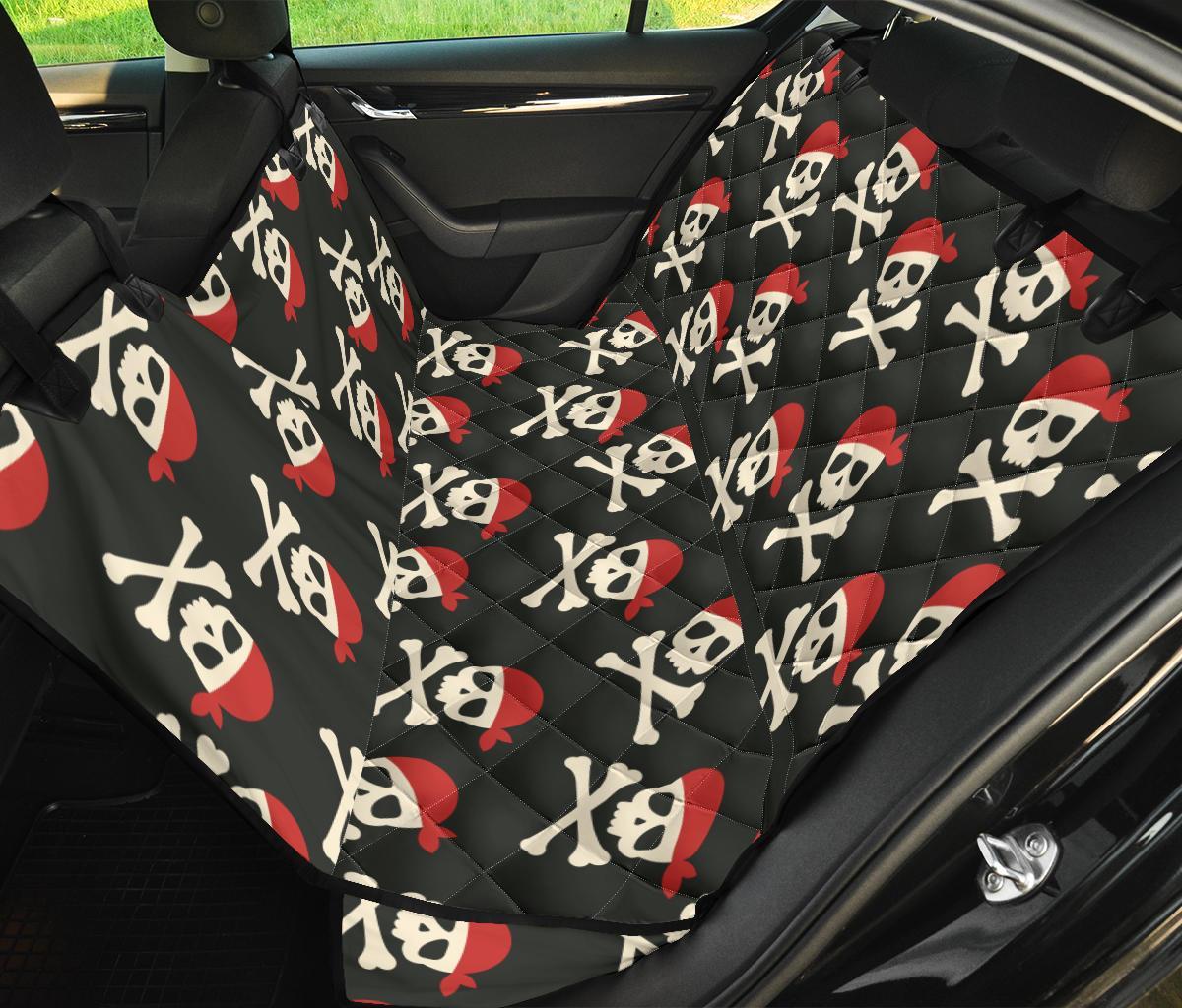Pirate Skull Print Pattern Pet Car Seat Cover-grizzshop