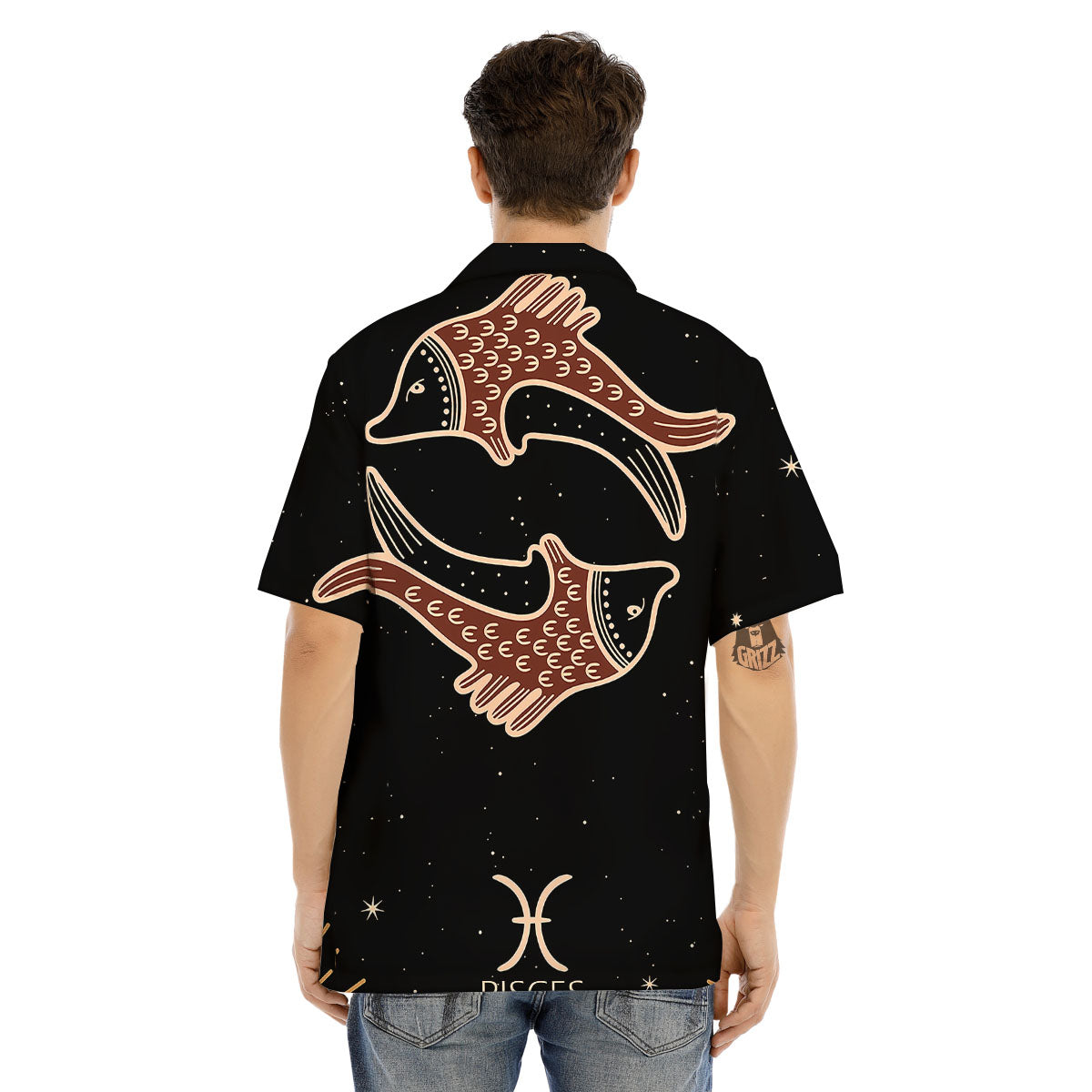 Pisces Constellation Print Men's Hawaiian Shirt-grizzshop