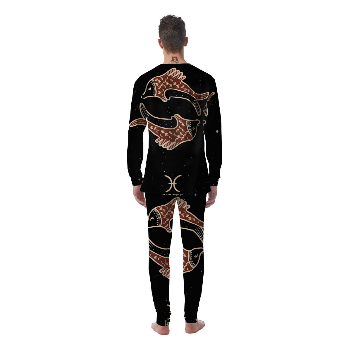 Pisces Constellation Print Men's Pajamas-grizzshop