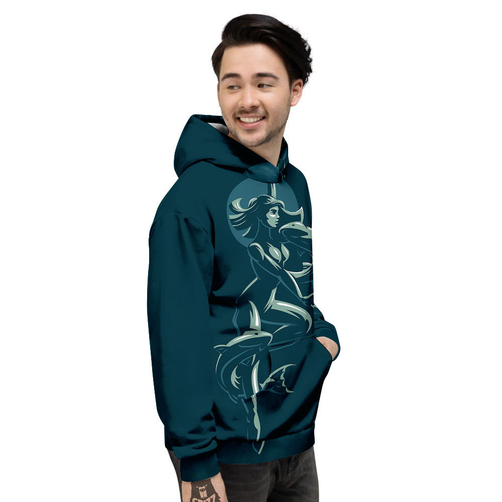 Pisces Sign Astrology Print Men's Hoodie-grizzshop