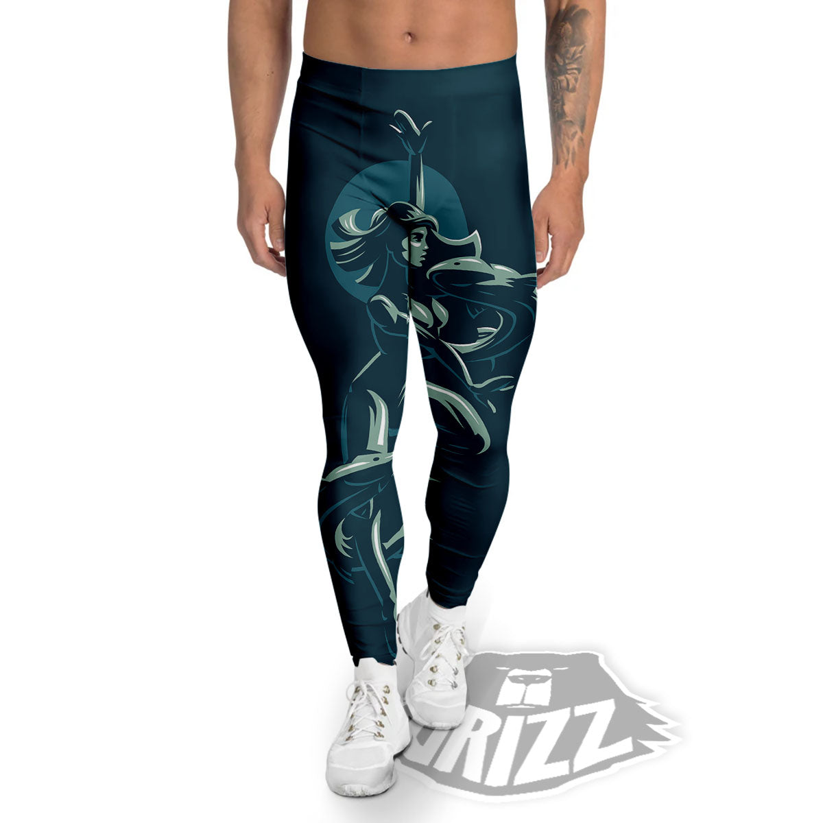 Pisces Sign Astrology Print Men's Leggings-grizzshop