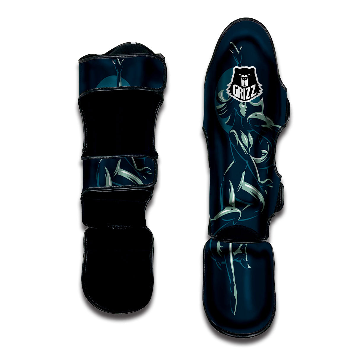 Pisces Sign Astrology Print Muay Thai Shin Guards-grizzshop