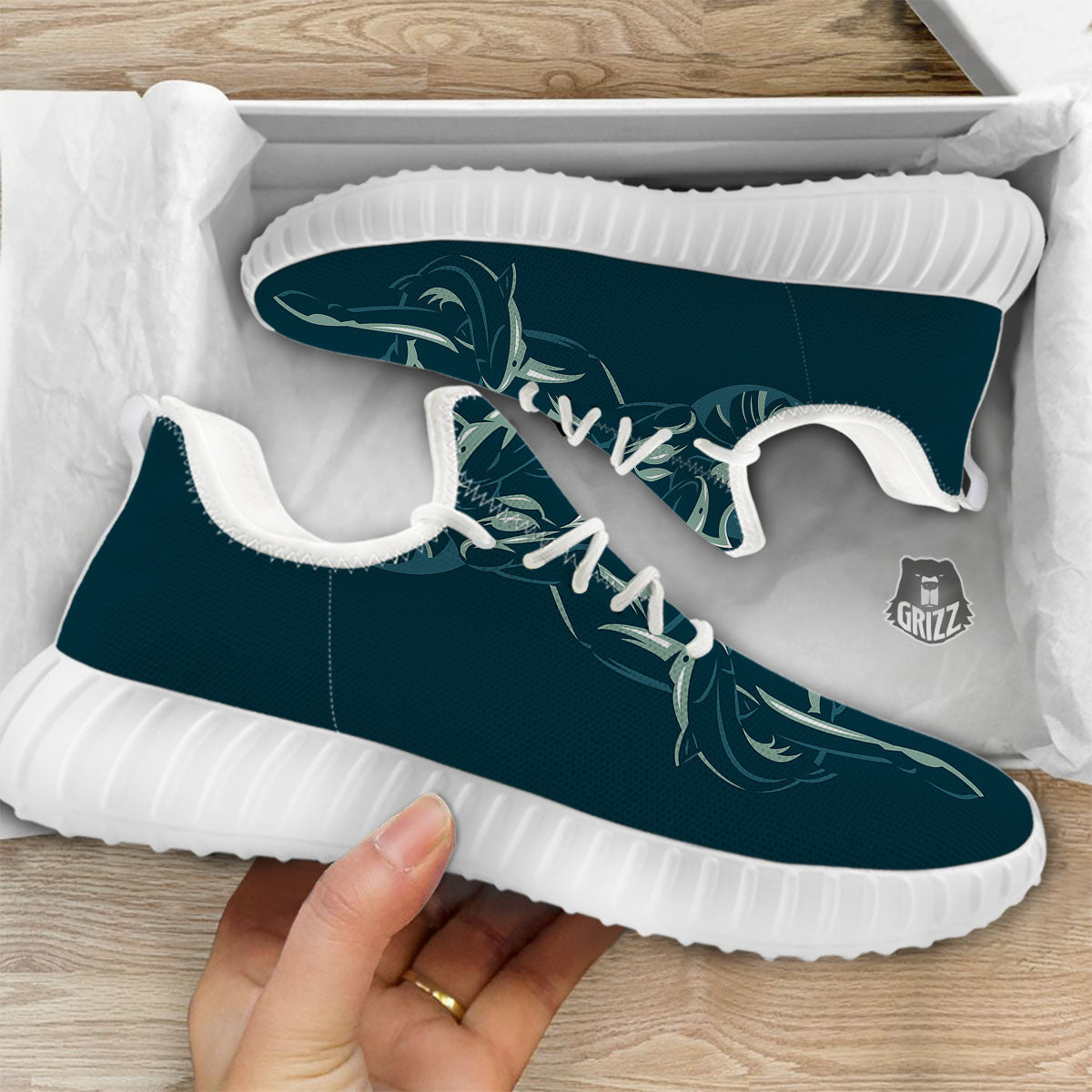 Pisces Sign Astrology Print White Walking Shoes-grizzshop