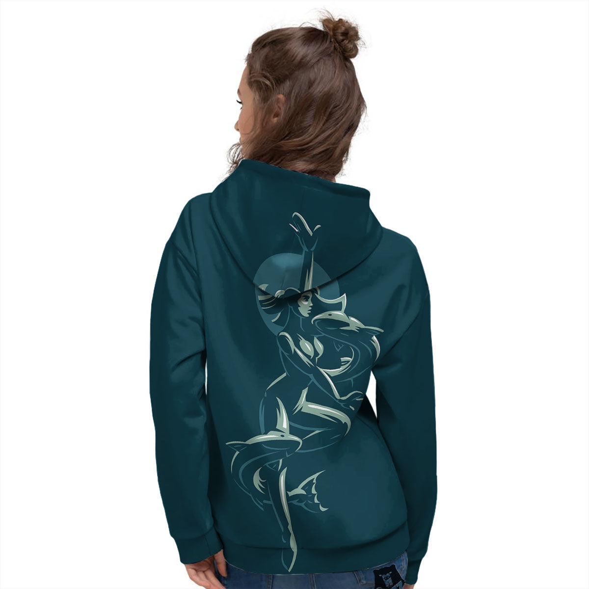 Pisces Sign Astrology Print Women's Hoodie-grizzshop