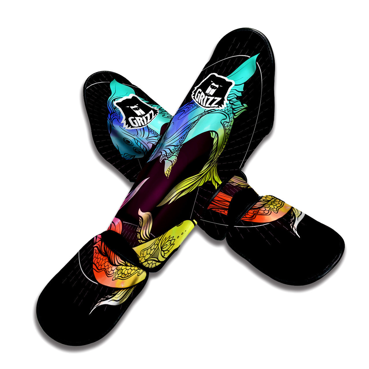 Pisces Sign Colorful Print Muay Thai Shin Guards-grizzshop